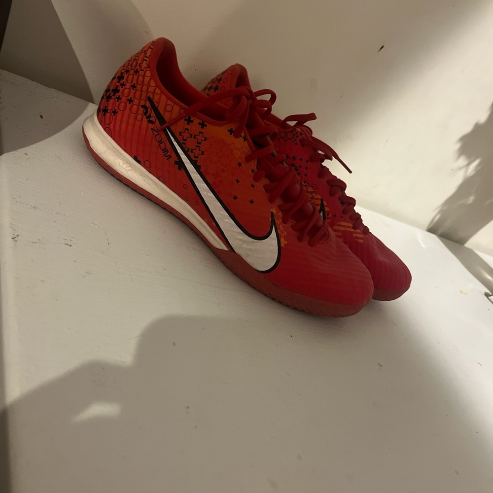 Nike Red and Orange Indoor Soccer Shoes